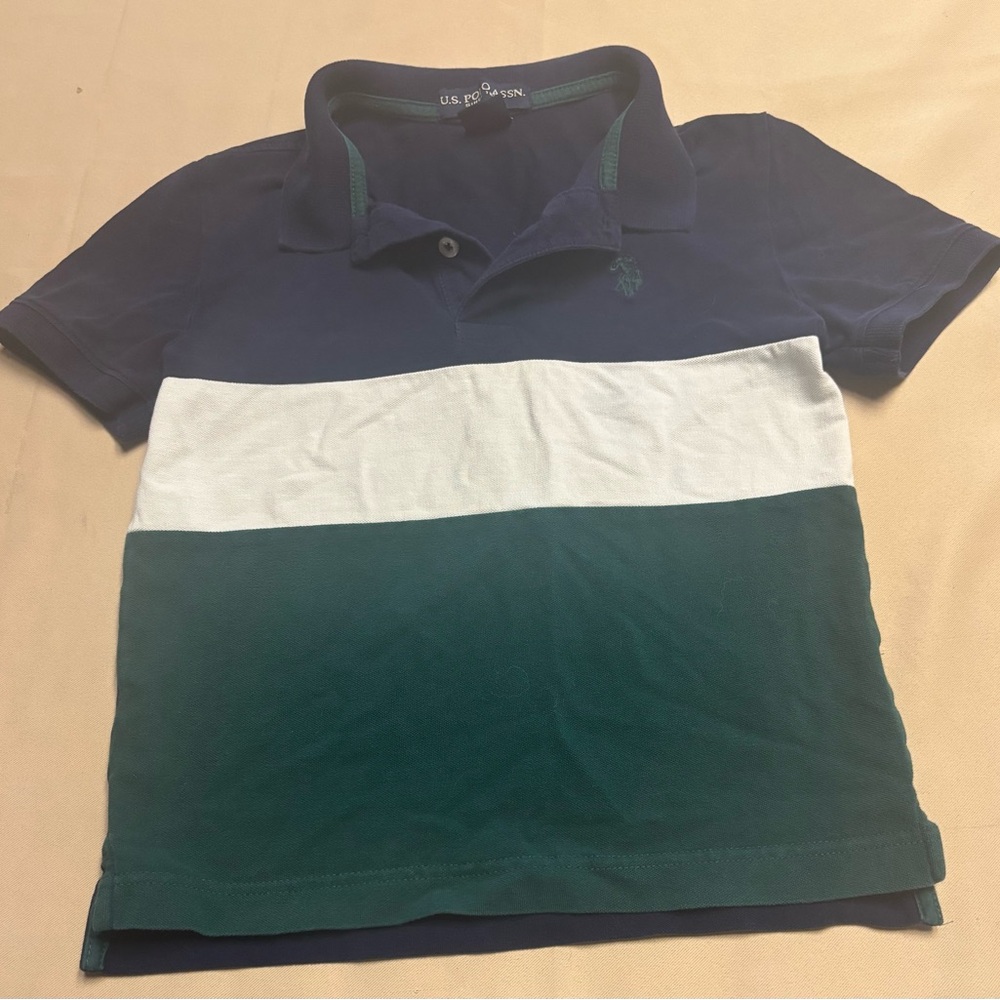 U.S. Polo Assn. Blue‎ and Green Kids Polo Shirt